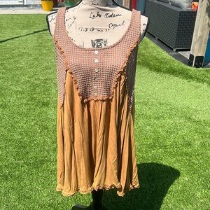 Women's Brown Sleeveless Top